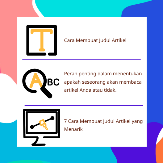 Cara Membuat Judul Artikel